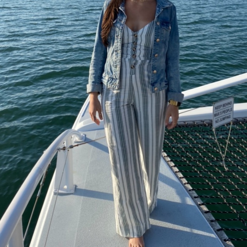 Striped Romper - Picture 2 of 2